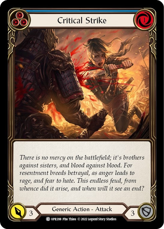 Image for Critical Strike (Blue) (Uprising) (UPR208) - Flesh and Blood TCG