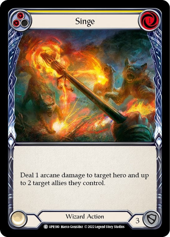 Image for Singe (Yellow) (Uprising) (UPR180) - Flesh and Blood TCG