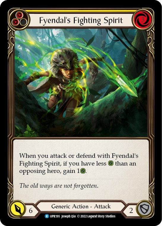 Image for Fyendal's Fighting Spirit (Yellow) (Uprising) (UPR195) - Flesh and Blood TCG