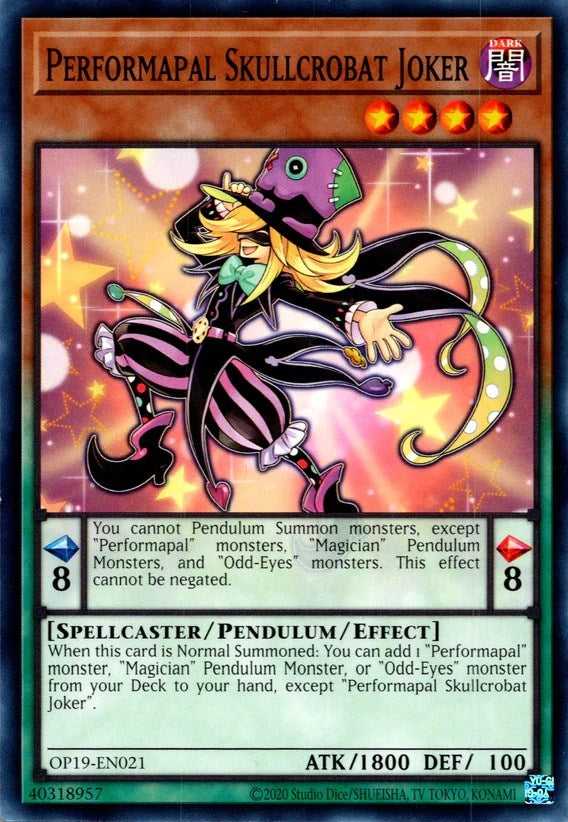 Image for Performapal Skullcrobat Joker (OTS Tournament Pack 19) (OP19-EN021) - YuGiOh