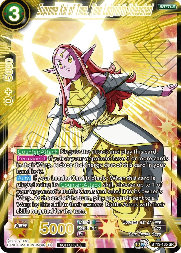 Image for Supreme Kai of Time, The Labyrinth Unleashed (Top 16) (Tournament Promotion Cards) (BT13-135) - Dragon Ball Super: Masters