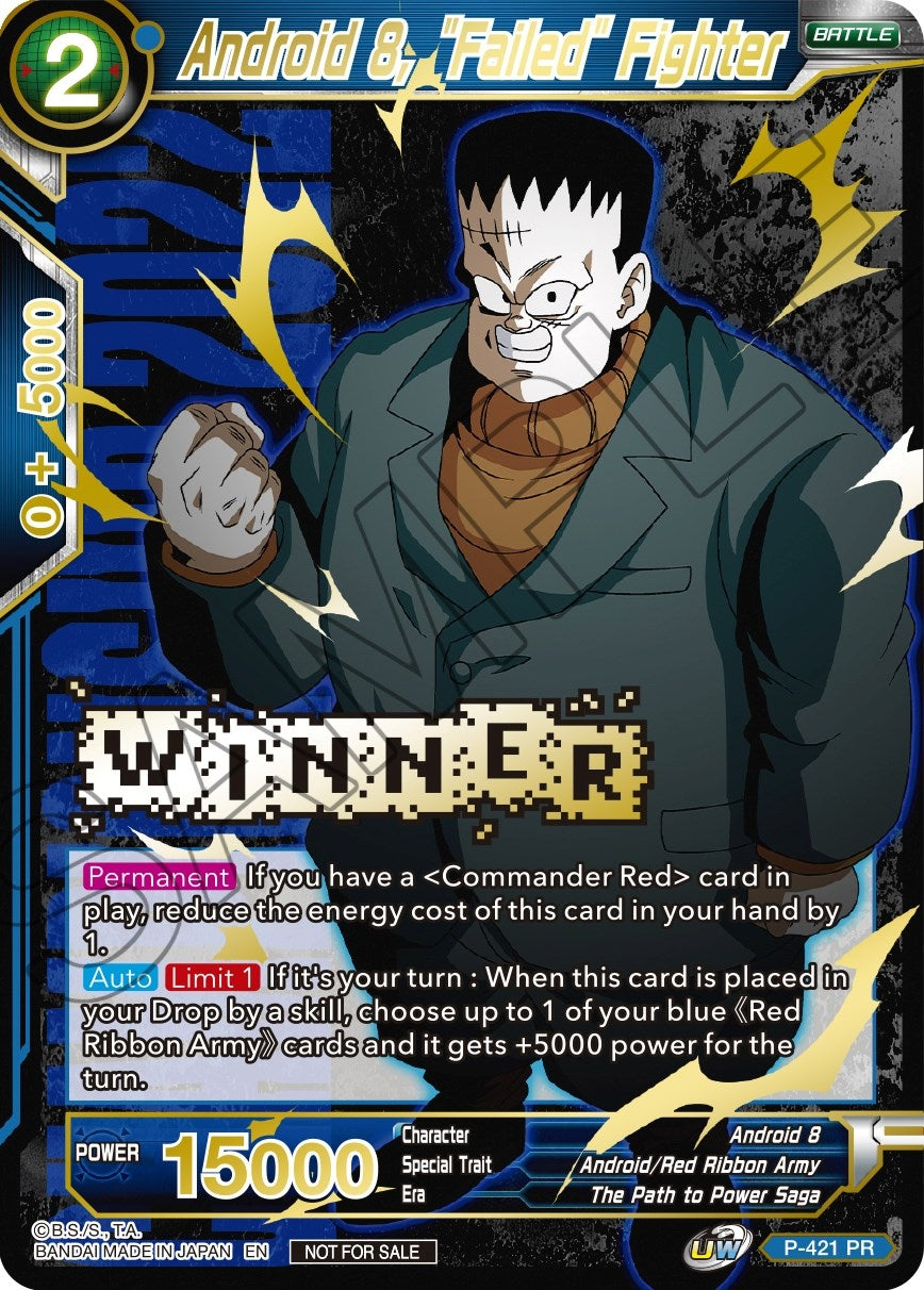 Image for Android 8, "Failed" Fighter (Championship Pack 2022 Vol.2) (Winner Gold Stamped) (Promotion Cards) (P-421) - Dragon Ball Super: Masters