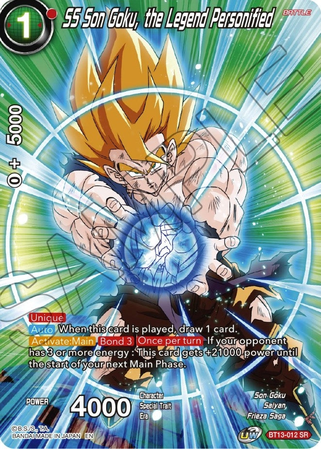 Image for SS Son Goku, the Legend Personified (Theme Selection: History of Son Goku) (BT13-012) - Dragon Ball Super: Masters