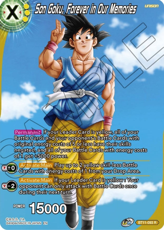 Image for Son Goku, Forever in Our Memories (Theme Selection: History of Son Goku) (BT11-093) - Dragon Ball Super: Masters