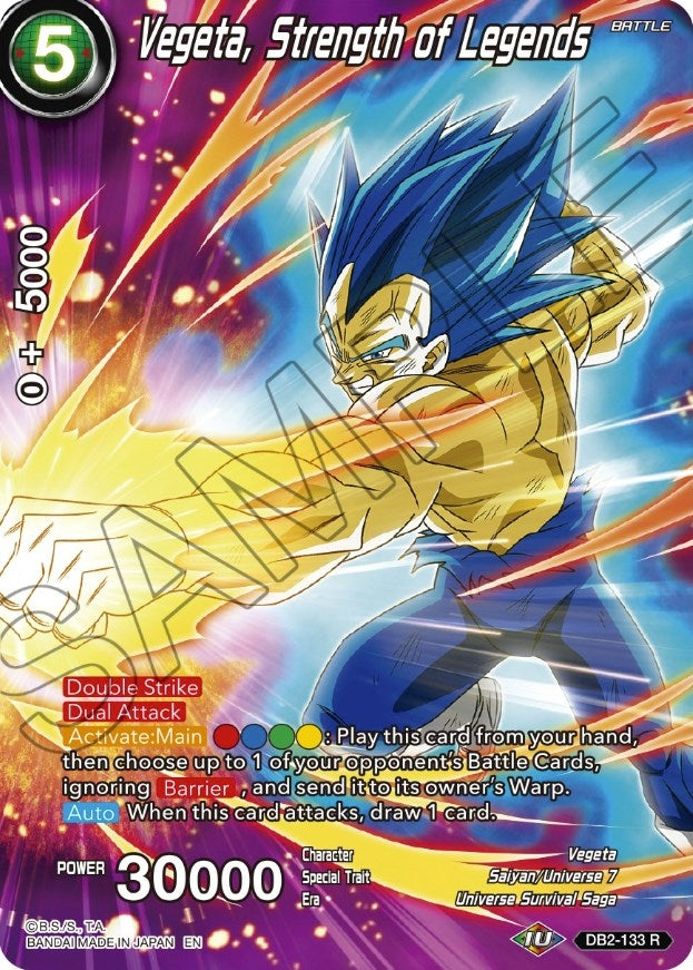 Image for Vegeta, Strength of Legends (Theme Selection: History of Vegeta) (DB2-133) - Dragon Ball Super: Masters