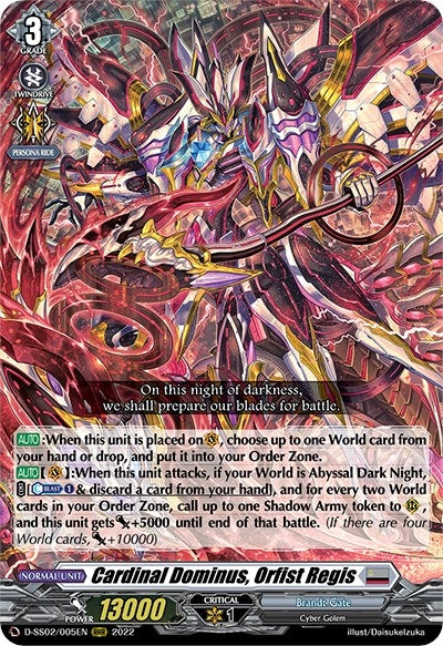 Image for Cardinal Dominus, Orfist Regis (D-SS02: Festival Collection 2022) (D-SS02/005EN) - Cardfight Vanguard