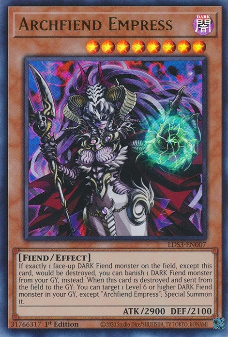 Image for Archfiend Empress (Legendary Duelists: Season 3) (LDS3-EN007) - YuGiOh