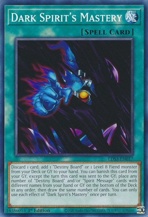 Image for Dark Spirit's Mastery (Legendary Duelists: Season 3) (LDS3-EN017) - YuGiOh