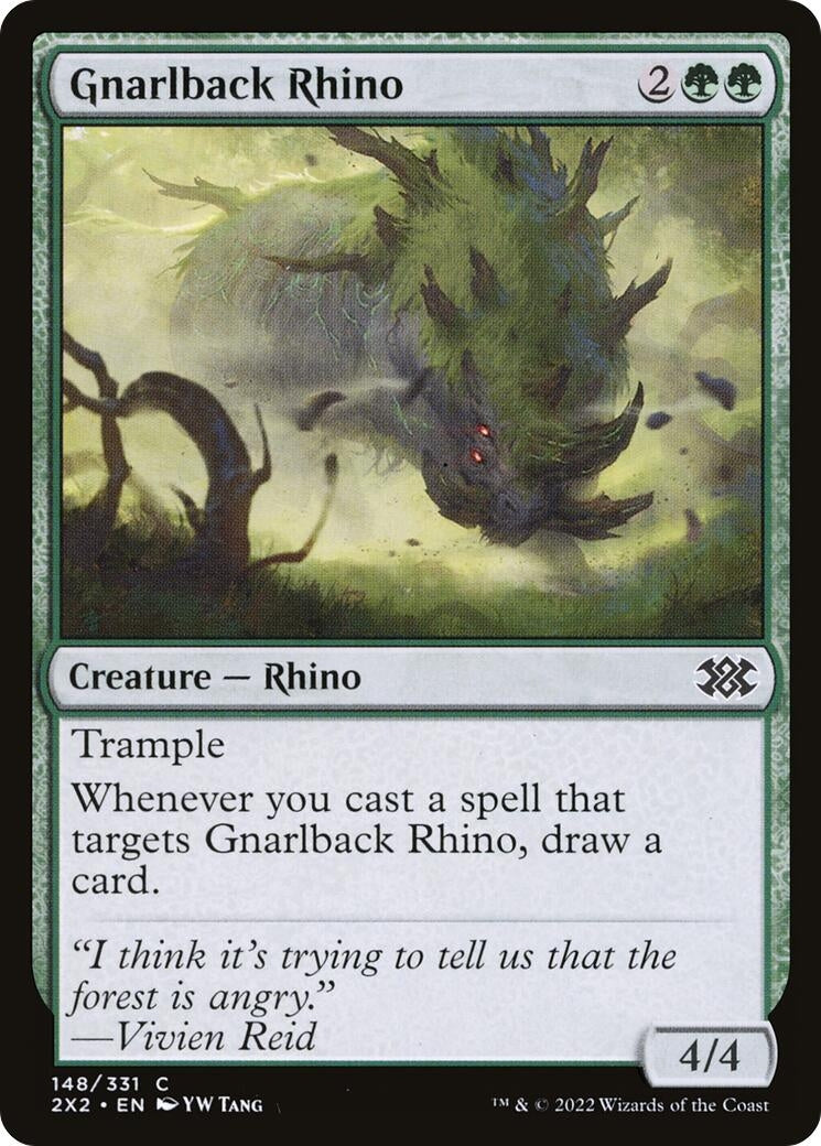 Image for Gnarlback Rhino (Double Masters 2022) (148) - Magic: The Gathering