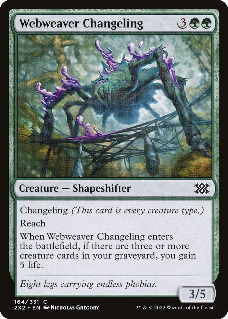 Image for Webweaver Changeling (Double Masters 2022) (164) - Magic: The Gathering