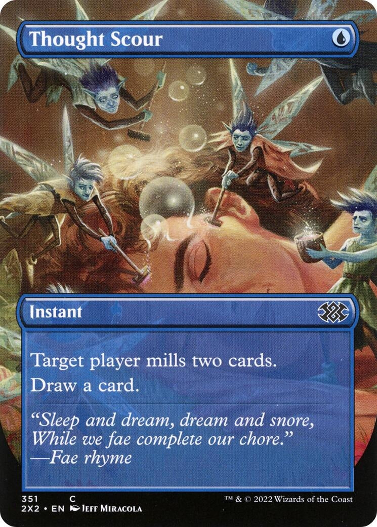 Image for Thought Scour (Borderless) (Double Masters 2022) (351) - Magic: The Gathering