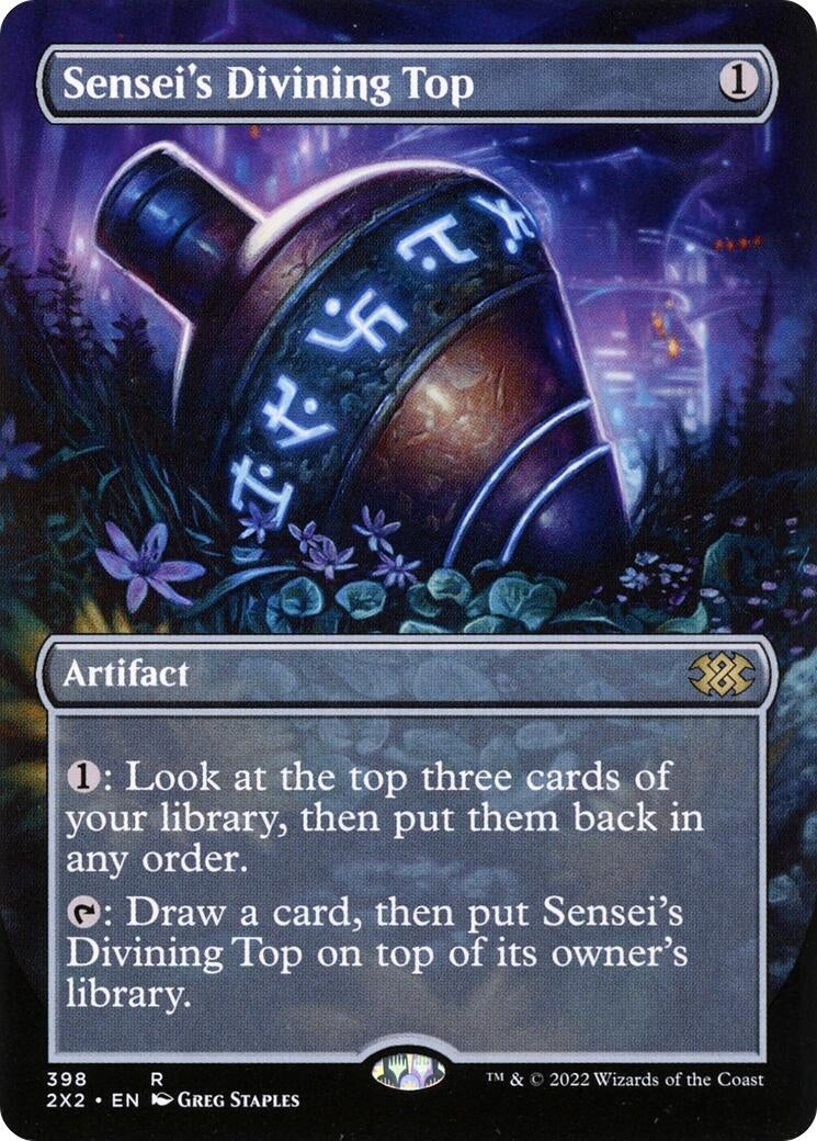 Image for Sensei's Divining Top (Borderless) (Double Masters 2022) (398) - Magic: The Gathering