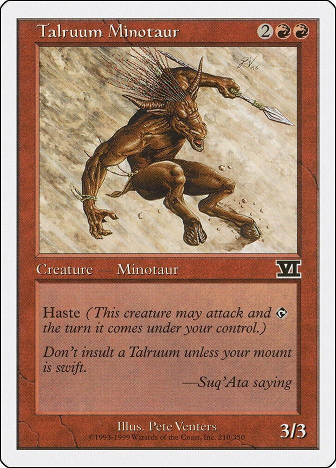 Image for Talruum Minotaur (Classic Sixth Edition) (210) - Magic: The Gathering