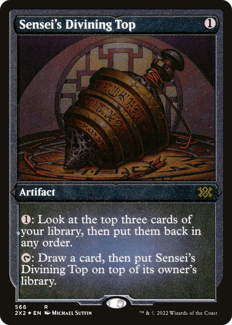 Image for Sensei's Divining Top (Foil Etched) (Double Masters 2022) (566) - Magic: The Gathering