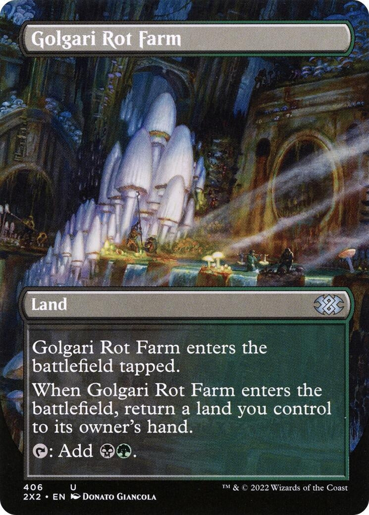 Image for Golgari Rot Farm (Borderless) (Double Masters 2022) (406) - Magic: The Gathering
