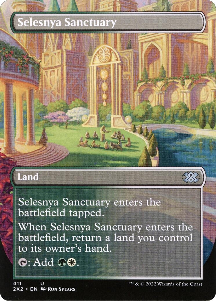 Image for Selesnya Sanctuary (Borderless) (Double Masters 2022) (411) - Magic: The Gathering