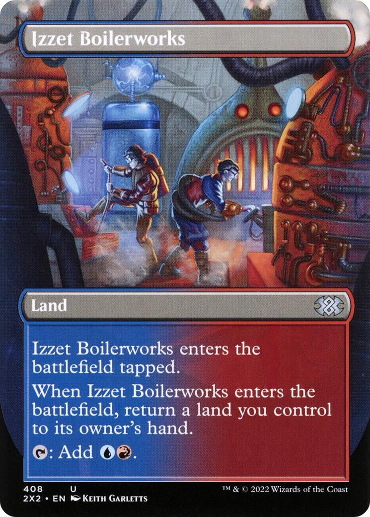 Image for Izzet Boilerworks (Borderless) (Double Masters 2022) (408) - Magic: The Gathering