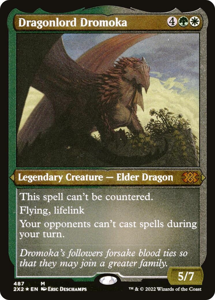 Image for Dragonlord Dromoka (Foil Etched) (Double Masters 2022) (487) - Magic: The Gathering