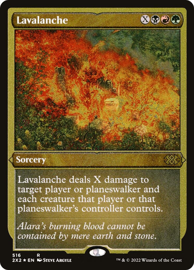 Image for Lavalanche (Foil Etched) (Double Masters 2022) (516) - Magic: The Gathering