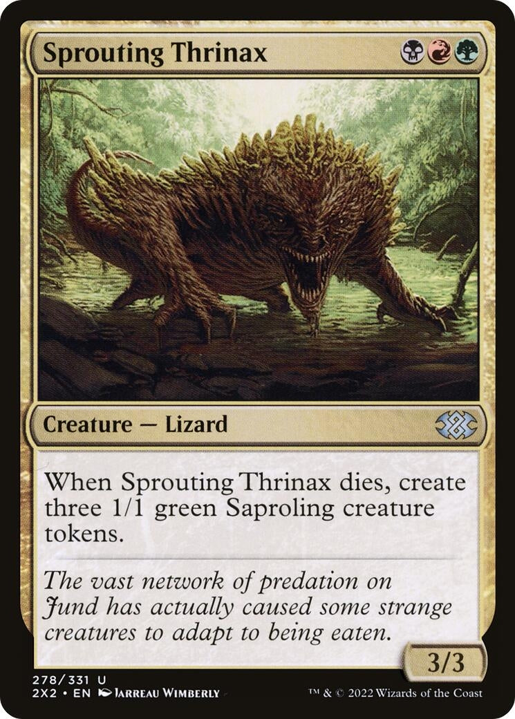 Image for Sprouting Thrinax (Double Masters 2022) (278) - Magic: The Gathering