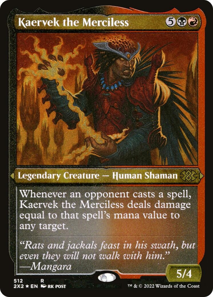 Image for Kaervek the Merciless (Foil Etched) (Double Masters 2022) (512) - Magic: The Gathering