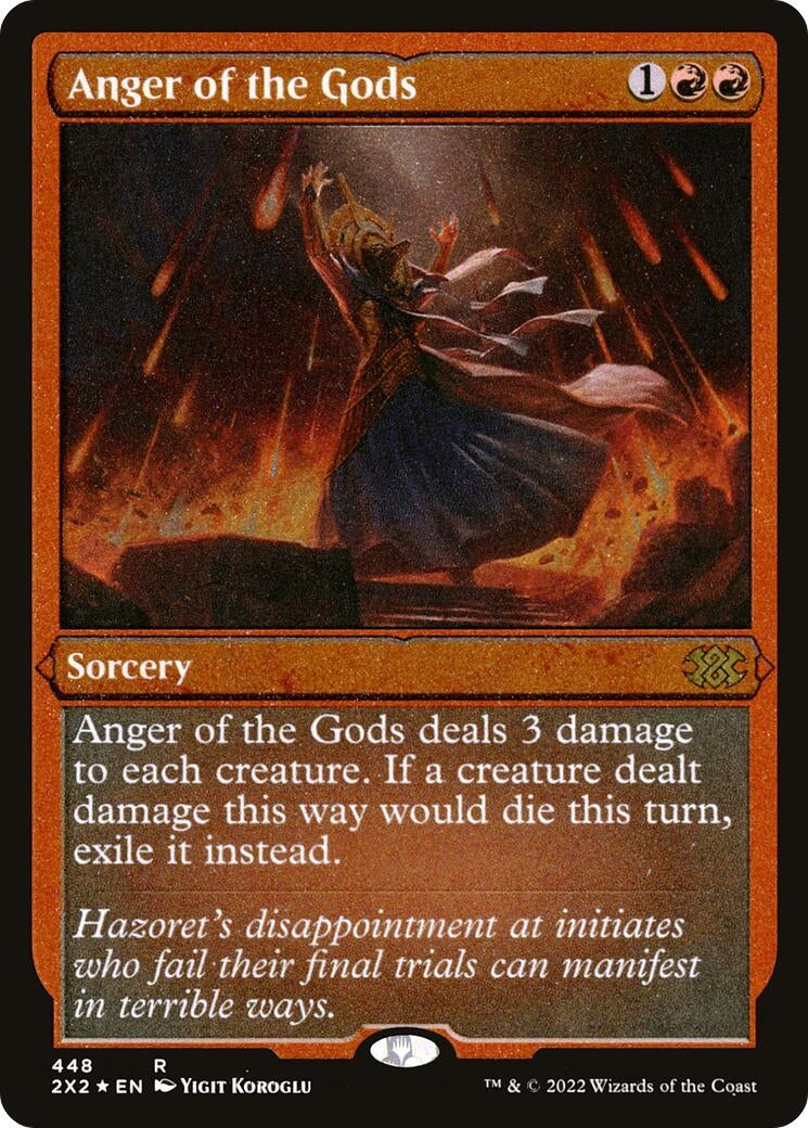 Image for Anger of the Gods (Foil Etched) (Double Masters 2022) (448) - Magic: The Gathering