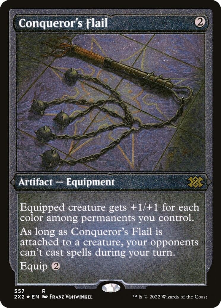 Image for Conqueror's Flail (Foil Etched) (Double Masters 2022) (557) - Magic: The Gathering