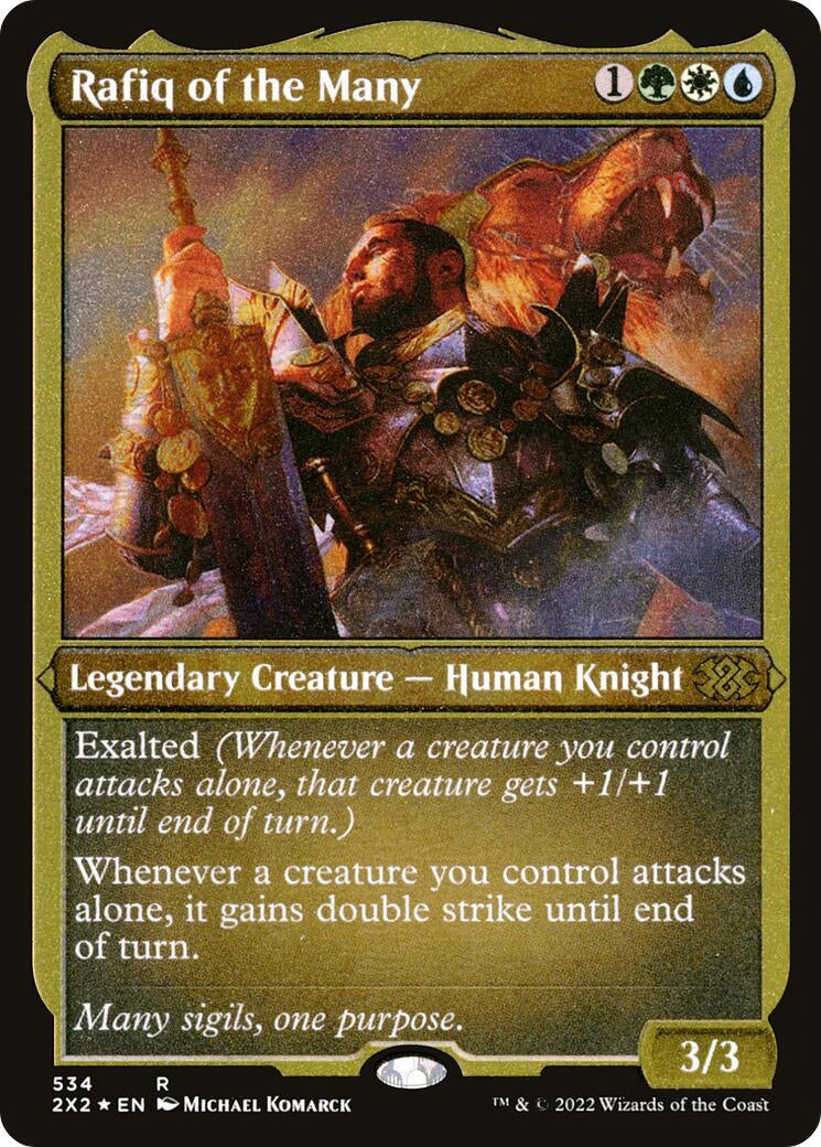 Image for Rafiq of the Many (Foil Etched) (Double Masters 2022) (534) - Magic: The Gathering