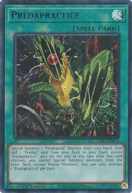 Image for Predapractice (Blue) (Legendary Duelists: Season 3) (LDS3-EN079) - YuGiOh