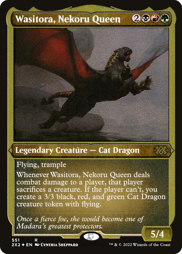 Image for Wasitora, Nekoru Queen (Foil Etched) (Double Masters 2022) (551) - Magic: The Gathering