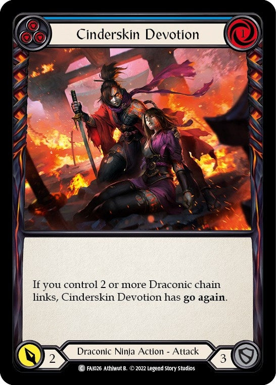 Image for Cinderskin Devotion (Blue) (Blitz Deck: Uprising - Fai) (FAI026) - Flesh and Blood TCG
