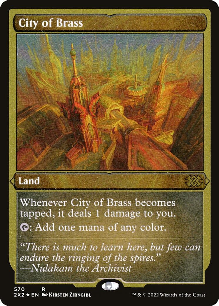 Image for City of Brass (Foil Etched) (Double Masters 2022) (570) - Magic: The Gathering