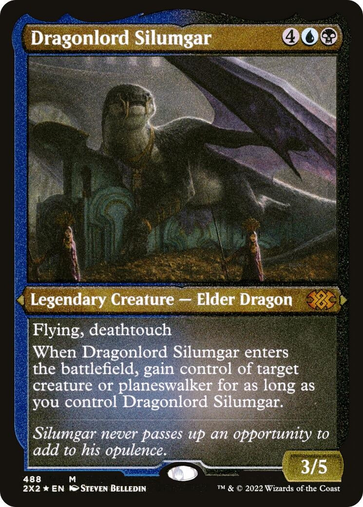 Image for Dragonlord Silumgar (Foil Etched) (Double Masters 2022) (488) - Magic: The Gathering