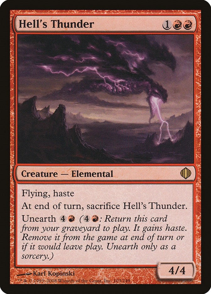 Image for Hell's Thunder (Shards of Alara) (103) - Magic: The Gathering
