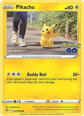 Image for Pikachu (27) (Pokemon GO) (027/078) - Pokemon