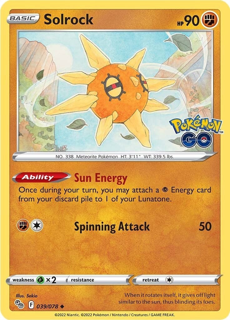 Image for Solrock (Pokemon GO) (039/078) - Pokemon