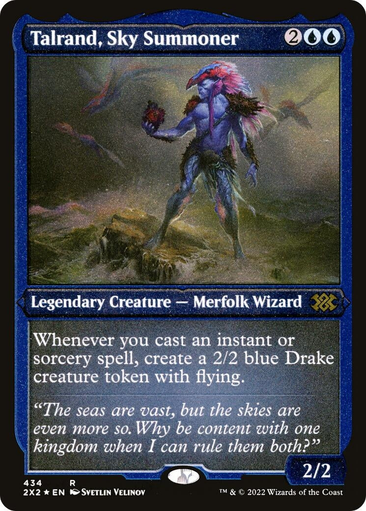 Image for Talrand, Sky Summoner (Foil Etched) (Double Masters 2022) (434) - Magic: The Gathering