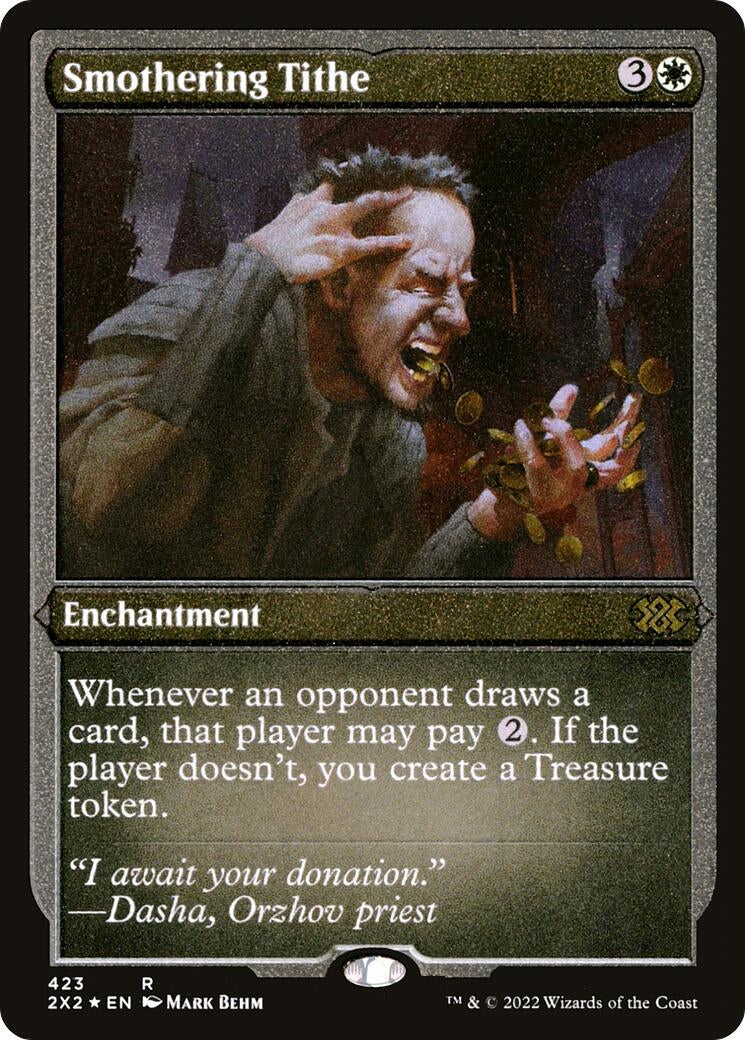 Image for Smothering Tithe (Foil Etched) (Double Masters 2022) (423) - Magic: The Gathering