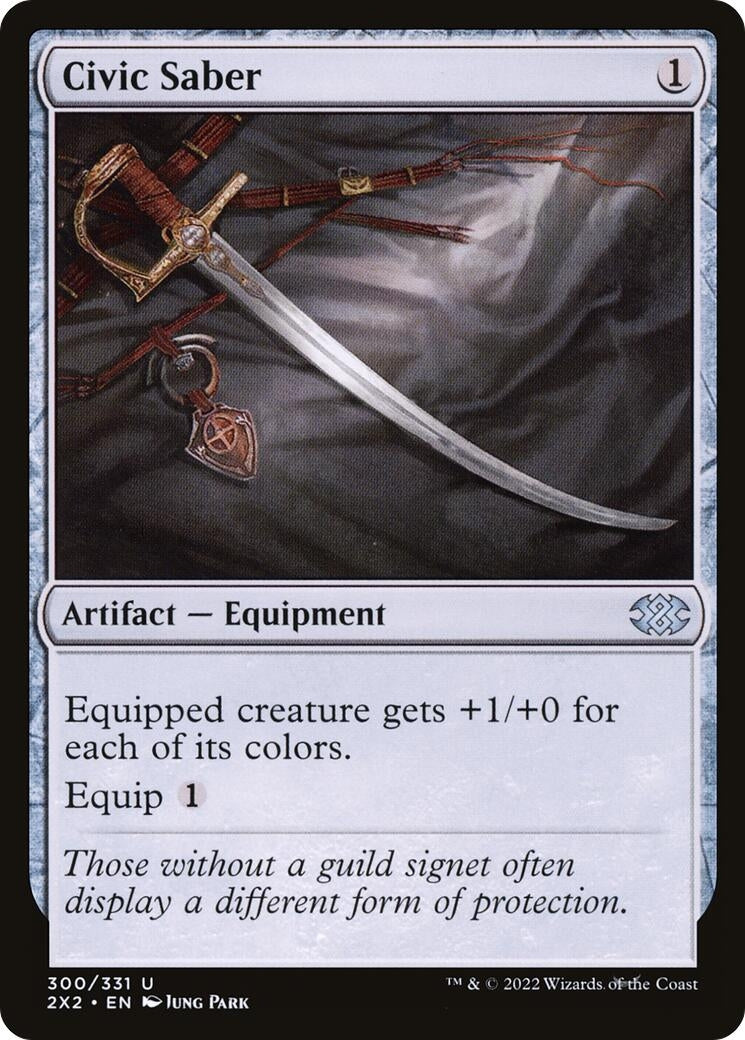 Image for Civic Saber (Double Masters 2022) (300) - Magic: The Gathering