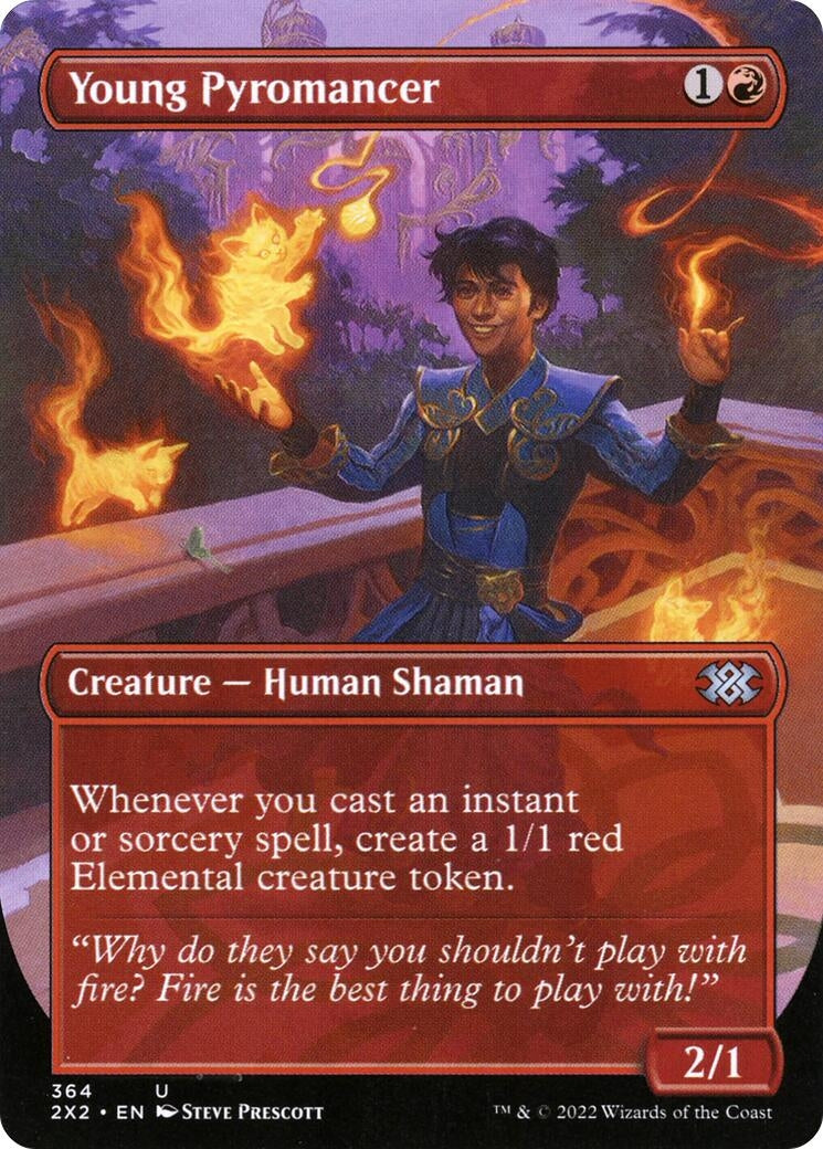 Image for Young Pyromancer (Borderless) (Double Masters 2022) (364) - Magic: The Gathering