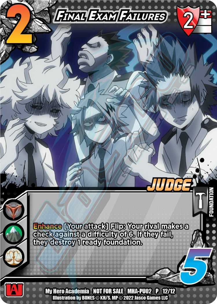 Image for Final Exam Failures (Plus Ultra Pack 2 Judge) (UniVersus: My Hero Academia Promo Cards) (MHA-PU02 P 12/12) - UniVersus