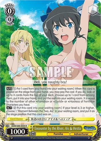 Image for Encounter by the River, Ais & Hestia (Is it Wrong to Try to Pick Up Girls in a Dungeon?) (DDM/S88-E004 R) - Weiss Schwarz