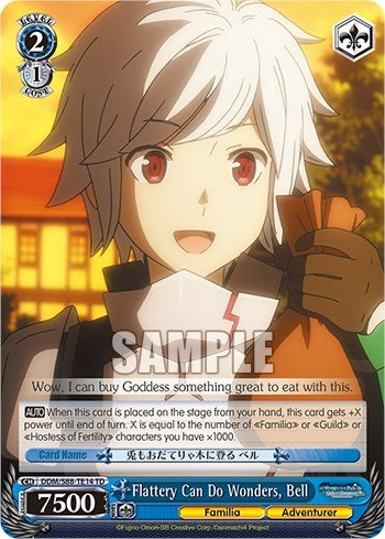 Image for Flattery Can Do Wonders, Bell (Is it Wrong to Try to Pick Up Girls in a Dungeon?) (DDM/S88-TE14 TD) - Weiss Schwarz