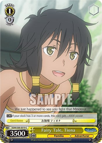 Image for Fairy Tale, Tiona (Is it Wrong to Try to Pick Up Girls in a Dungeon?) (DDM/S88-E019 C) - Weiss Schwarz