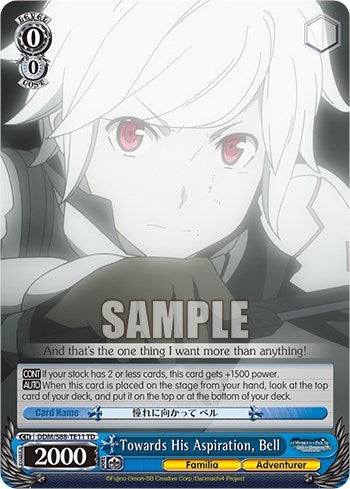 Image for Towards His Aspiration, Bell (Is it Wrong to Try to Pick Up Girls in a Dungeon?) (DDM/S88-TE11 TD) - Weiss Schwarz