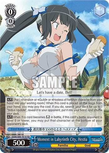 Image for Moment in Labyrinth City, Hestia (Is it Wrong to Try to Pick Up Girls in a Dungeon?) (DDM/S88-TE10 TD) - Weiss Schwarz