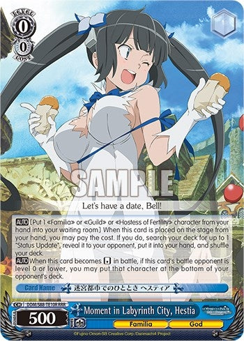 Image for Moment in Labyrinth City, Hestia (RRR) (Is it Wrong to Try to Pick Up Girls in a Dungeon?) (DDM/S88-TE10R RRR) - Weiss Schwarz