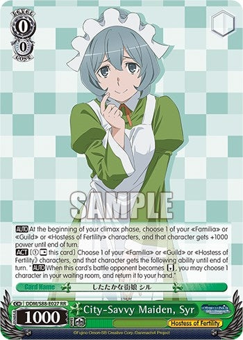 Image for City-Savvy Maiden, Syr (Is it Wrong to Try to Pick Up Girls in a Dungeon?) (DDM/S88-E027 RR) - Weiss Schwarz
