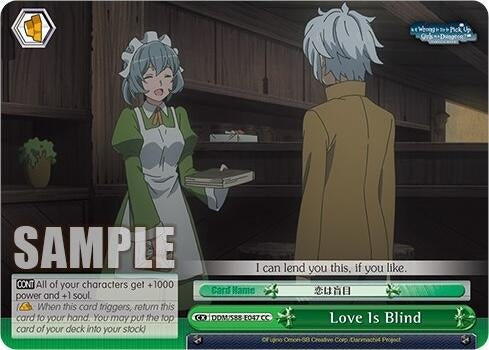 Image for Love Is Blind (Is it Wrong to Try to Pick Up Girls in a Dungeon?) (DDM/S88-E047 CC) - Weiss Schwarz