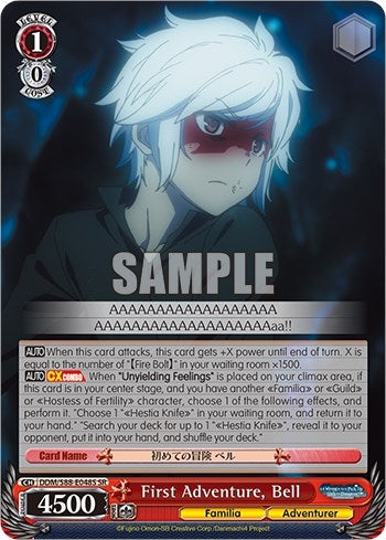 Image for First Adventure, Bell (SR) (Is it Wrong to Try to Pick Up Girls in a Dungeon?) (DDM/S88-E048S SR) - Weiss Schwarz